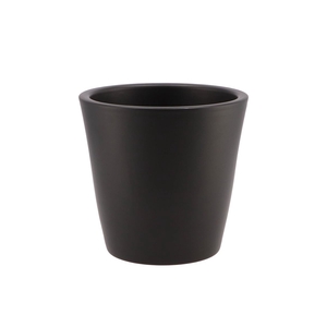Vinci Matt Black Container Pot 18x16cm
