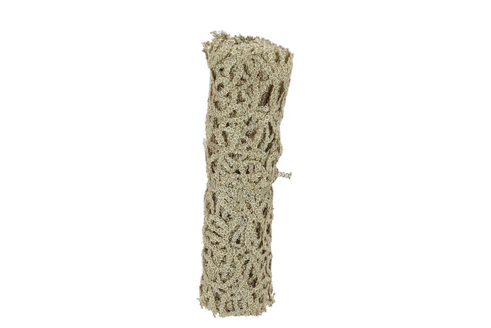 <h4>Ribbon Grandicord Groen/goud 2.5mx18cm</h4>