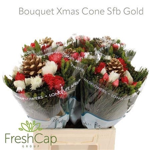 Bouquet Xmas Cone Sfb Gold