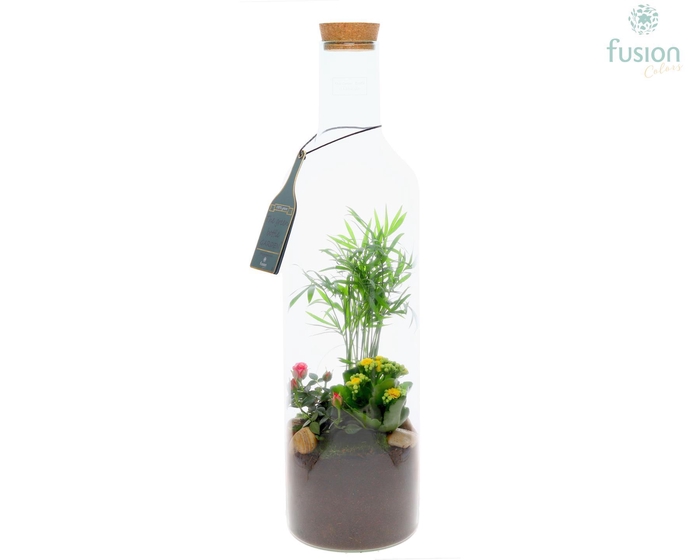 <h4>Green Bottle Fles XLarge met Arrangement</h4>