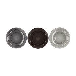 Dayah Shade Of Grey Glass Plate 23x2cm Ass P/1 Nm