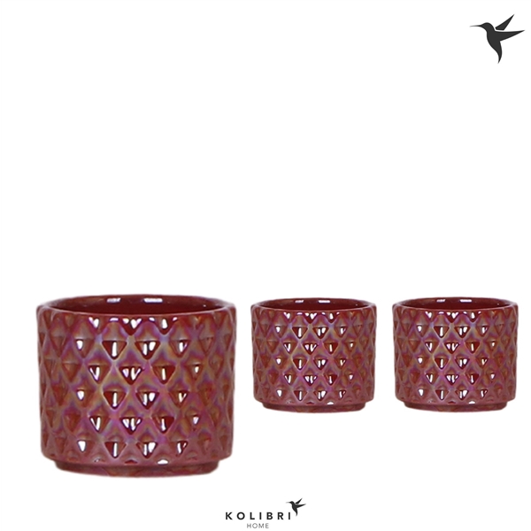 <h4>Kolibri Home Diamond Pearl pot red</h4>