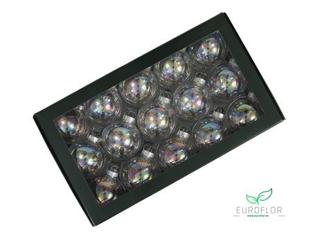 KERSTBAL GLASS 57MM 30PCS CLEAR PEARL