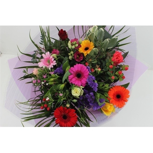 Boeket Roos Groot Bont