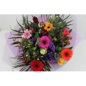 Boeket Roos Groot Bont