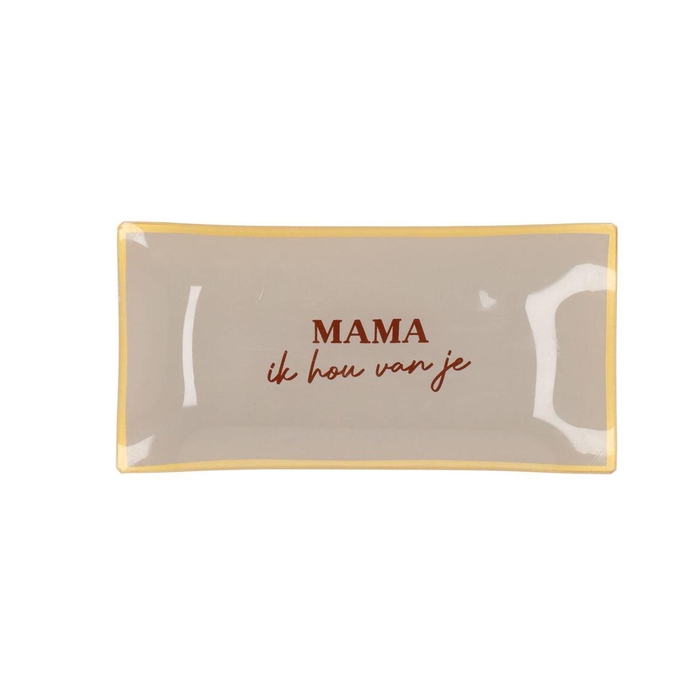 <h4>Plate Rectangle Mama Ik Hou Van Je 20x10x2cm</h4>