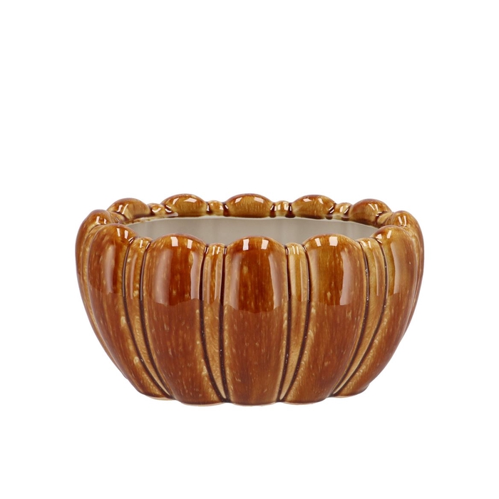 <h4>Inga Brown Pot Oval Active Glaze 26x17x13cm</h4>