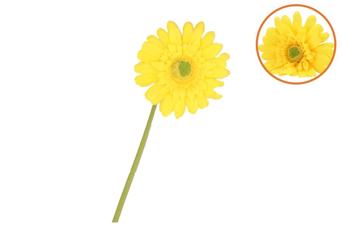 <h4>Silk Gerbera Yellow 72cm</h4>