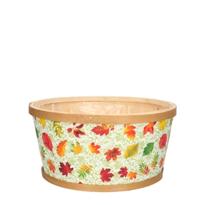 Autumn Wood leaf tray d22*11cm