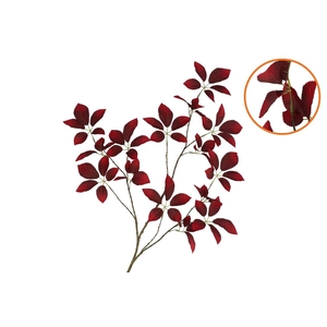 Silk Leaf Elder Dark Red 124cm