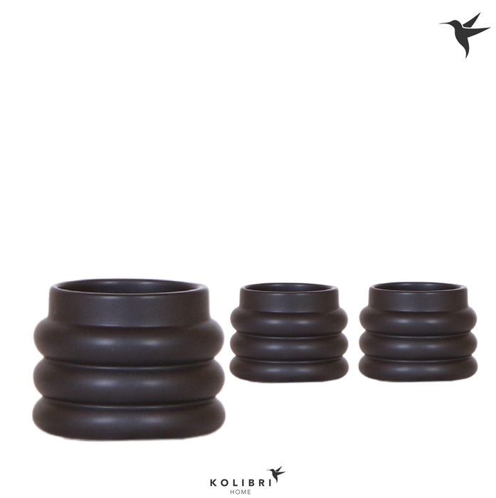 <h4>Kolibri Home Bubble pot black</h4>