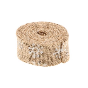 Ribbon Jute Snowflake 5mtr H5cm