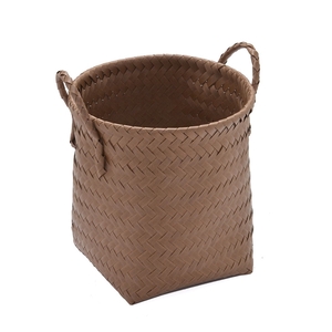 CESTA DECORATIVA REDONDA M MARROM CLARO 636-059