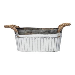 DF04-666776300 - Planter Zelta oval 20.5x10.5x9.5 white