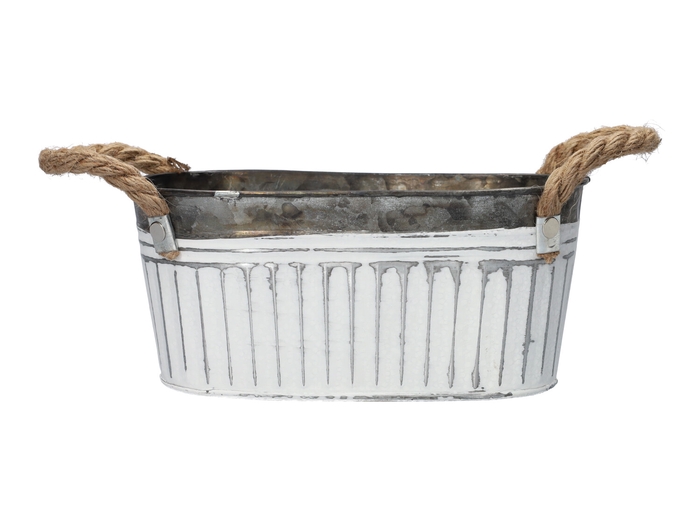 <h4>DF04-666776300 - Planter Zelta oval 20.5x10.5x9.5 white</h4>
