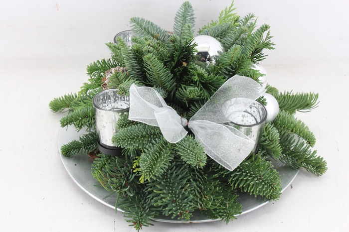 <h4>arr5 Kerst PL - Plate zilver 4licht</h4>