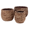 Loftier Dark Brown Basket Set 3 18x20/24x22/32x24cm