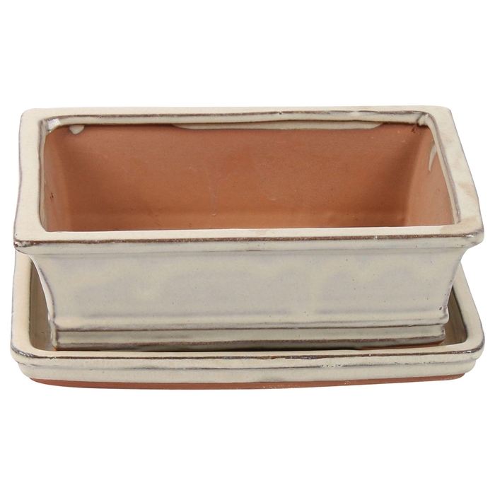 <h4>Bonsai accesoires Potset with saucer Ø20cm White</h4>