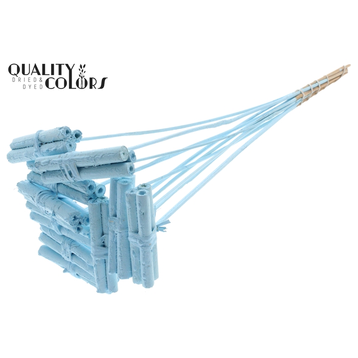 <h4>Jute Stick Posy on stem Covered Light Blue</h4>