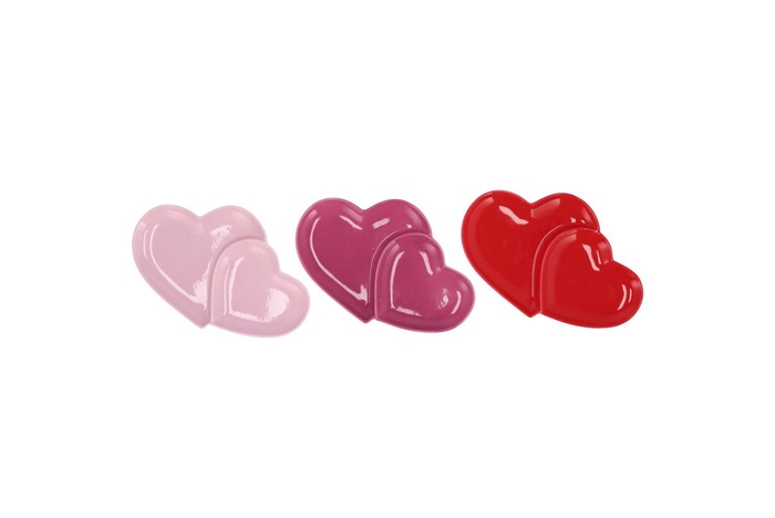 <h4>Love Sweet Pink Mix Plate 2 Hearts Ass 14x9x2cm</h4>