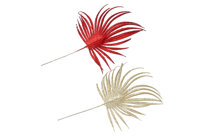 Pick Shine Palm Red/gold 36cm Ass Per 12 Nm