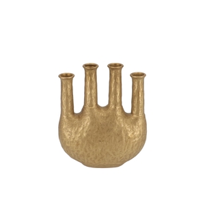Inga Jahra Gold Vase Oval Tube 23x10x27cm Nm