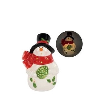 Kerst LED Sneeuwman d10.5*15cm