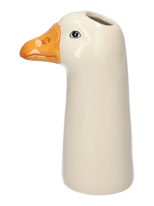 <h4>DF00-666310400 - Vase Goose 11.5x8.5x20 white</h4>