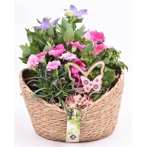 Jute mand ovaal 25x22cm