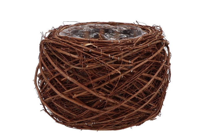 Nature Planter Elm Branch Brown 18x15cm