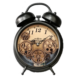 Clock Alarm Ø19cm Black 18200