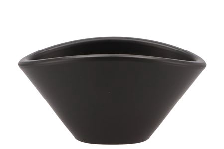 <h4>Vinci Matt Black Bowl Oval 24x17x12cm</h4>