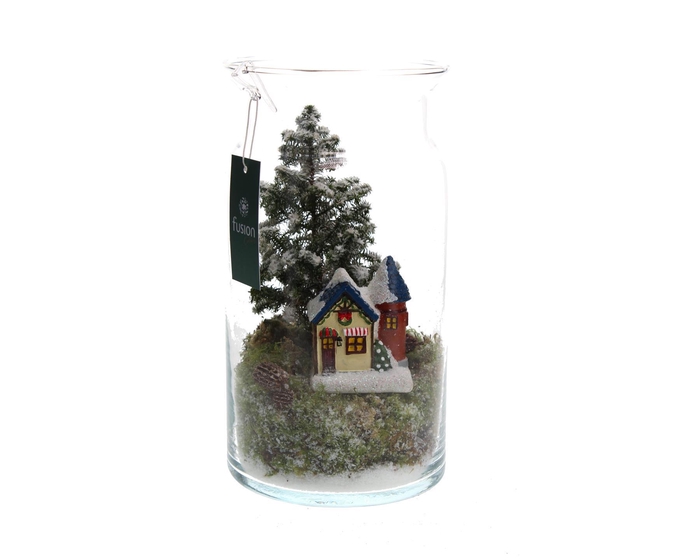 <h4>Kerst glas beplant</h4>