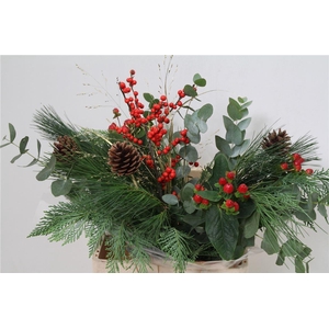 05 Bqt Kerstmis Foliage Red