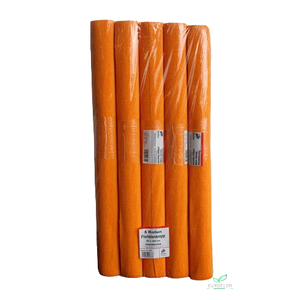 FLORISTENCREPE 50CM*2,5M MANDARINE 5 ROLLEN