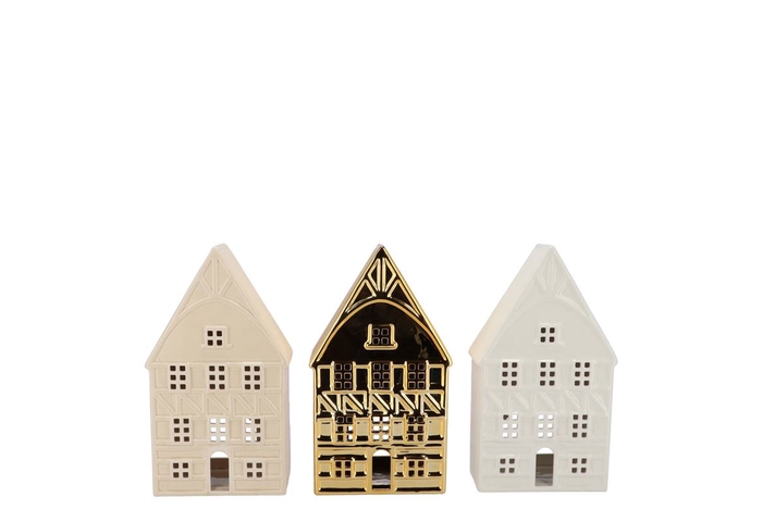<h4>Jolie Cozy Gold House T-light Ass 15x8x26cm</h4>