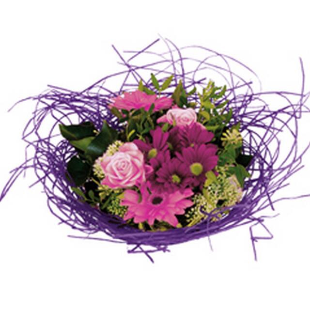 Bouquet holder woody Ø25cm lilac