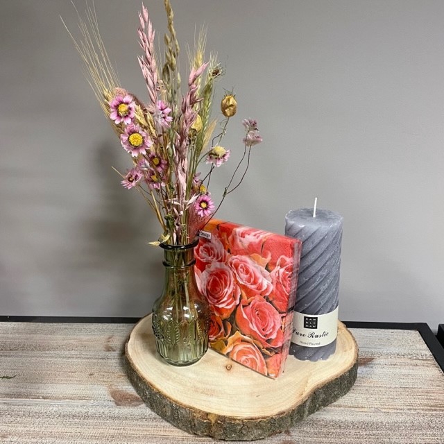 Geschenkpakket XL roze-nat. droog