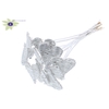Lata Heart 8cm on stem Hat type Covered White