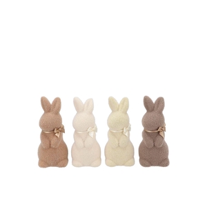 Easter Flock Natural Brown Bunny Ass 7x8x16cm