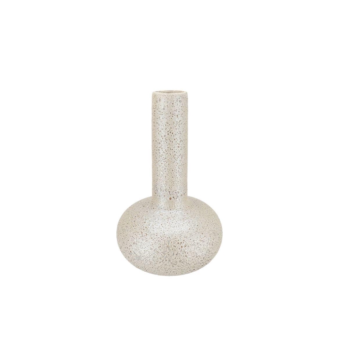 <h4>Dana White Pearl Moonface Vase Long Neck 24x24x39cm</h4>