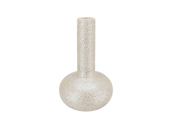 <h4>Dana White Pearl Moonface Vase Long Neck 24x24x39cm</h4>