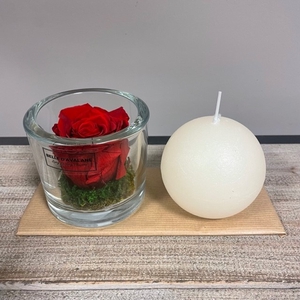 Geschenkpakket M  rood stab. glas