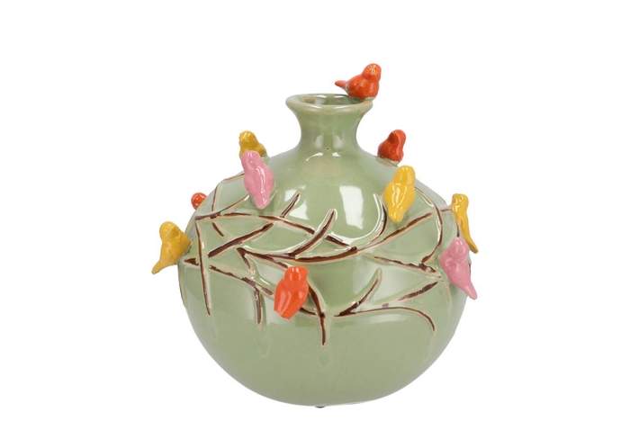 <h4>Bird Vase Tube Pistache 23x23x23cm</h4>