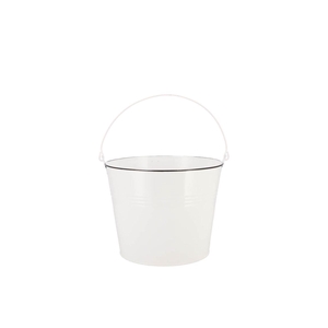 Zinc Basic White Bucket 16x14cm
