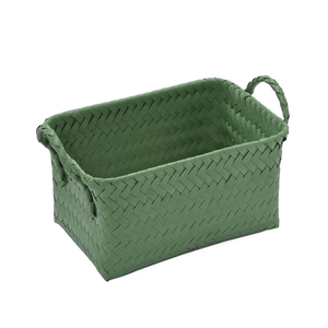 CESTA DECORATIVA RETANGULAR M VERDE 636-051