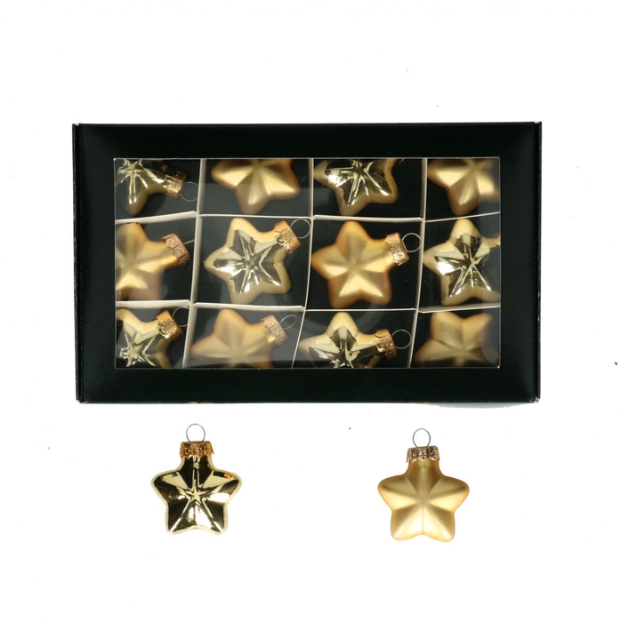 <h4>Christmas bauble Ball  40mm star x12</h4>