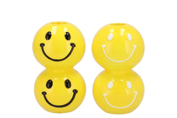 <h4>Smiley Yellow Mix Candle H Bulb Ass 7x7x12cm</h4>