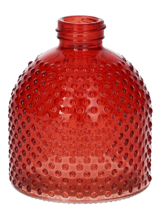 DF02-666118200 - Bottle Caro14 d7.8xh9 cherry red transparent
