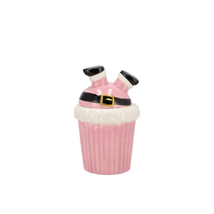 <h4>Jolie Jolly Pink Santa Jar 12x11x17cm</h4>